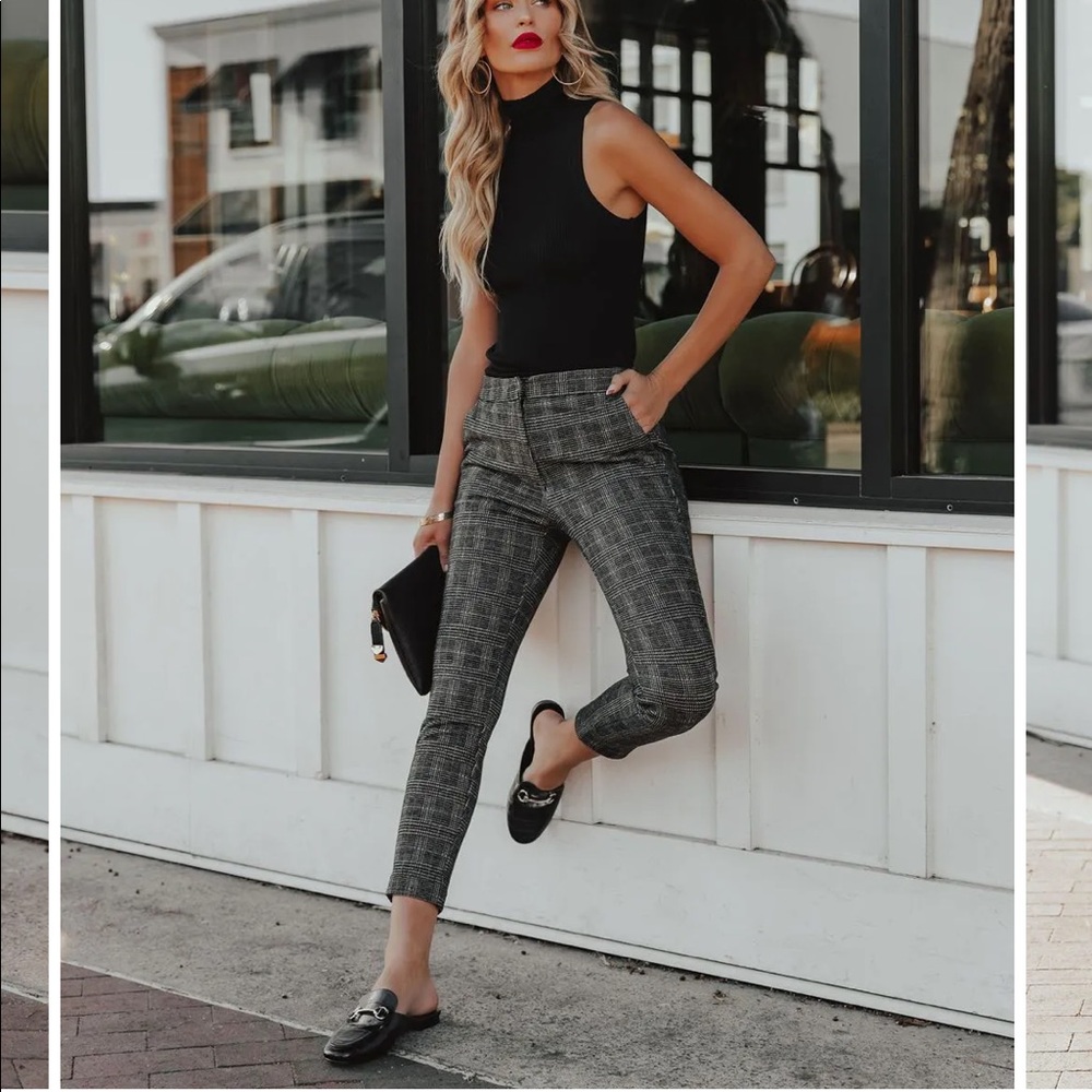 Plaid trousers. Brand new, never worn. Large